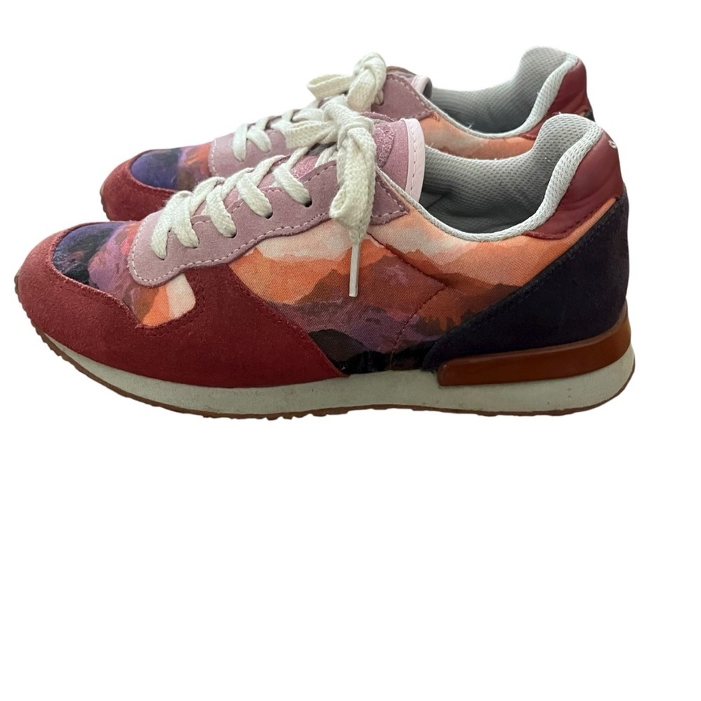 Inkkas Andes Jogger Handcrafted Artisan Pink suede mountains red and pink SZ 8 - Picture 6 of 14